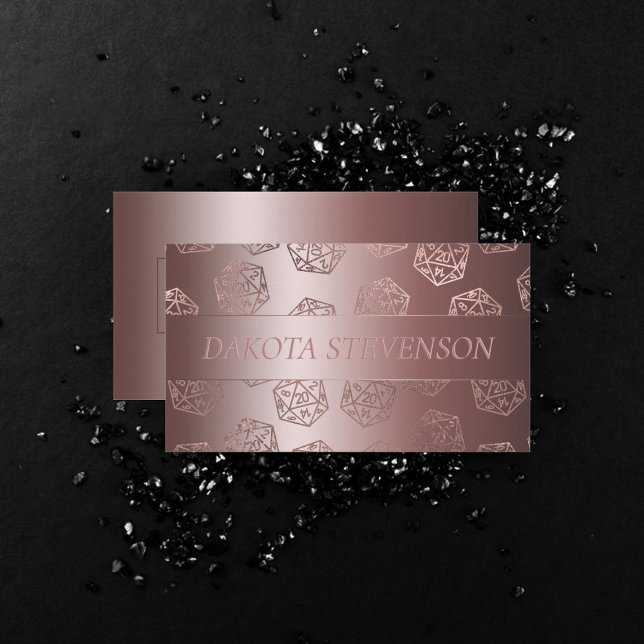 RPG Luxe | Mauve Fantasy Tabletop Gamer Branding Business Card (Creator Uploaded)