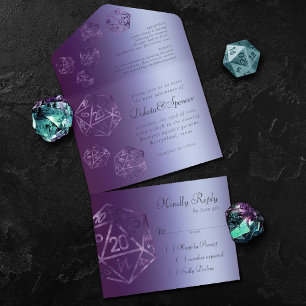 RPG Luxe   Violet Sheen Tabletop PnP Role Player All In One Invitation