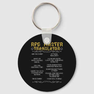 Rpg Master Translator D20 Tabletop Games Funny Rpg Keychain