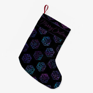 RPG Pattern   Galaxy Fantasy PnP Tabletop Dice Small Christmas Stocking