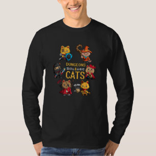 Rpg Player Role Playing Fan Game Night With Cat Fi T-Shirt