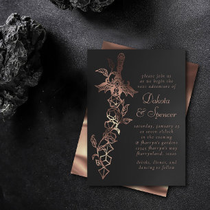 RPG Sword   Copper Fantasy Tabletop Gamer Dice Invitation