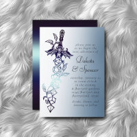 RPG Sword | Navy Sheen Fantasy Tabletop Gamer Dice