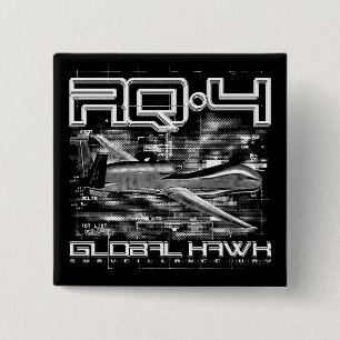RQ-4 Global Hawk 2 Inch Square Button