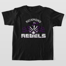 RR 01 | White Rebel Logo Kids Black T-Shirt