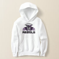RR 03 | Black Rebel Logo Kids White Hoodie