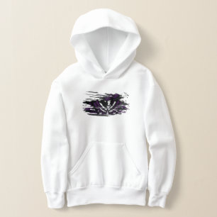 RR 04 Grunge Rebel Logo Kids White Hoodie
