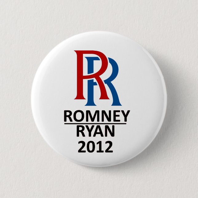 RR Romney Ryan '12 2 Inch Round Button (Front)