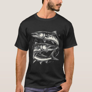 Rracuda Fish Graphic Art Design For Women And Men  T-Shirt
