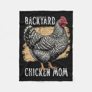 Rred Rock Chicken Mom Ckyard Plymouth Hen Vintage Fleece Blanket