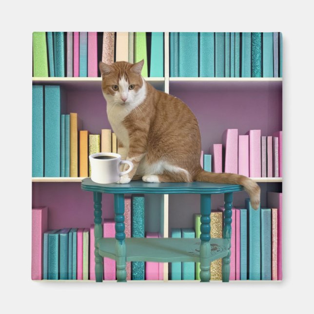 RRHFH Coffee Cat Magnet (Front)