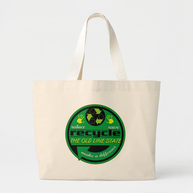 RRR The Old Line State Large Tote Bag (Front)