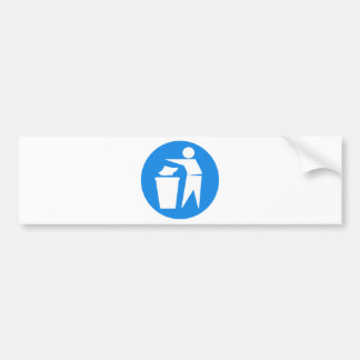 RRRE REDUCE REUSE RECYCLE GARBAGE LITTER TRASHCAN BUMPER STICKER