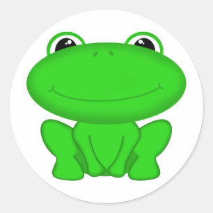 Rrrribbit! Green Froggie Classic Round Sticker