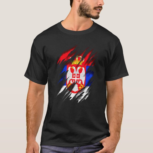 Rs Srb Srbija Serbian Flag Serbia T-Shirt (Front)