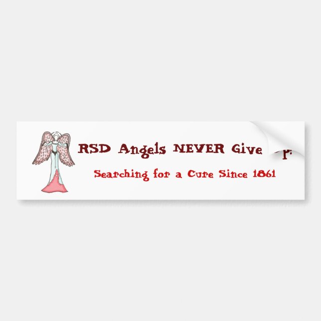 RSD Angels NEVER Give Up! Bumper Sticker (Front)