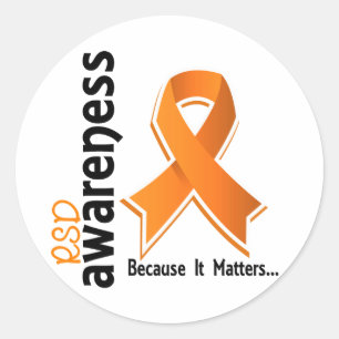 RSD Awareness 5 Reflex Sympathetic Dystrophy Classic Round Sticker