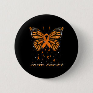 RSD CRPS Awareness Butterfly  2 Inch Round Button
