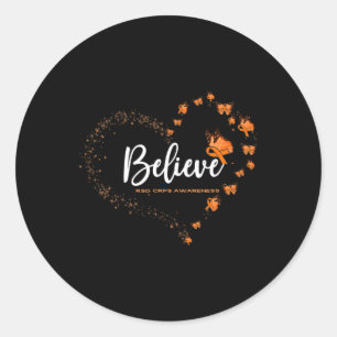 Rsd Crps Awareness Butterfly Believe Classic Round Sticker