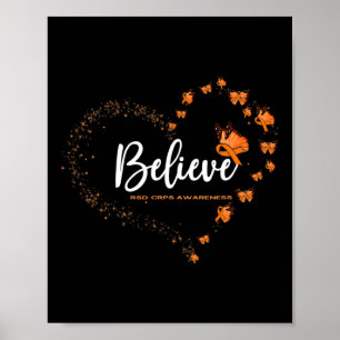 Rsd Crps Awareness Butterfly Believe  Poster
