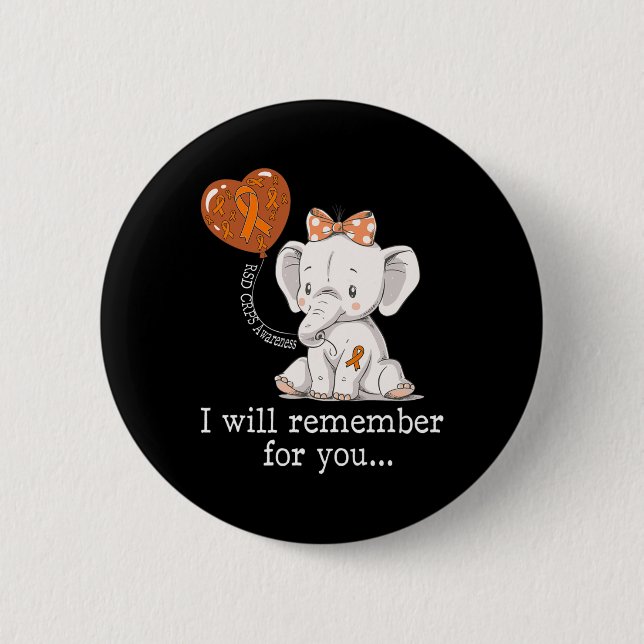 Rsd Crps Awareness Elephant  2 Inch Round Button (Front)