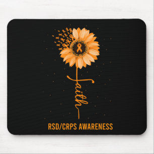 Rsd Crps Awareness Faith Daisy Flower Ribbon Mouse Pad