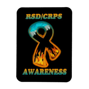 RSD/CRPS AWARENESS fire & ice ribbon Magnet