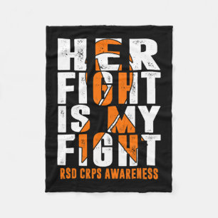 Rsd Crps Awareness Her Fight Orange Ribbon Complex Fleece Blanket