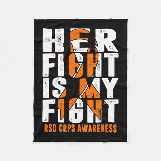 Rsd Crps Awareness Her Fight Orange Ribbon Complex Fleece Blanket (Front)