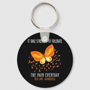 Rsd Crps Awareness Month Costume Butterfly Warrior Keychain