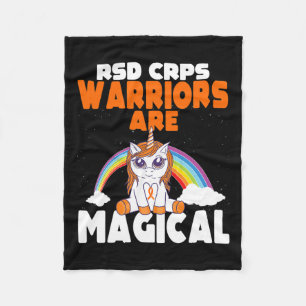 Rsd Crps Awareness Orange Ribbon Cute Magical Unic Fleece Blanket