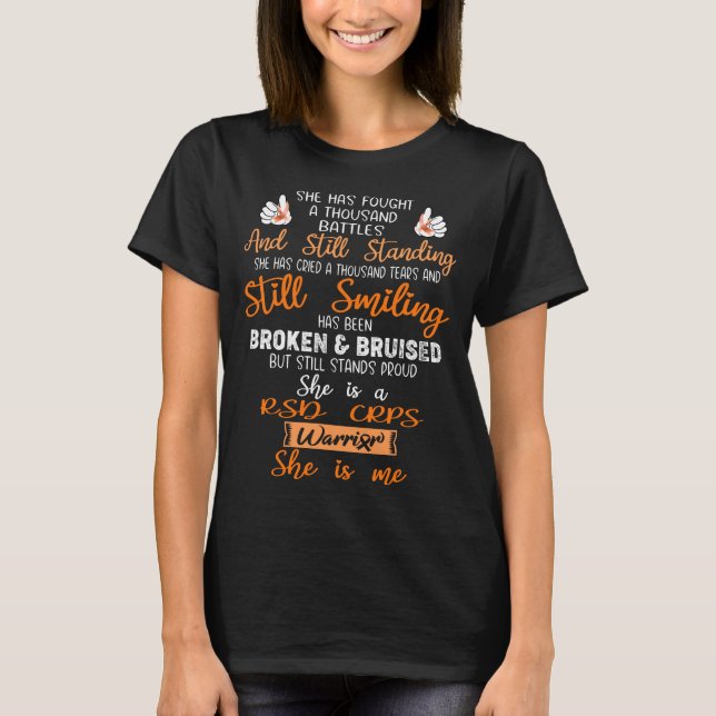 RSD CRPS Awareness Ribbon Support Gifts T-Shirt (Front)