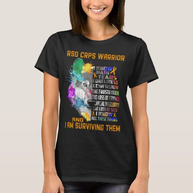 RSD CRPS Awareness Ribbon Support Gifts T-Shirt (Front)
