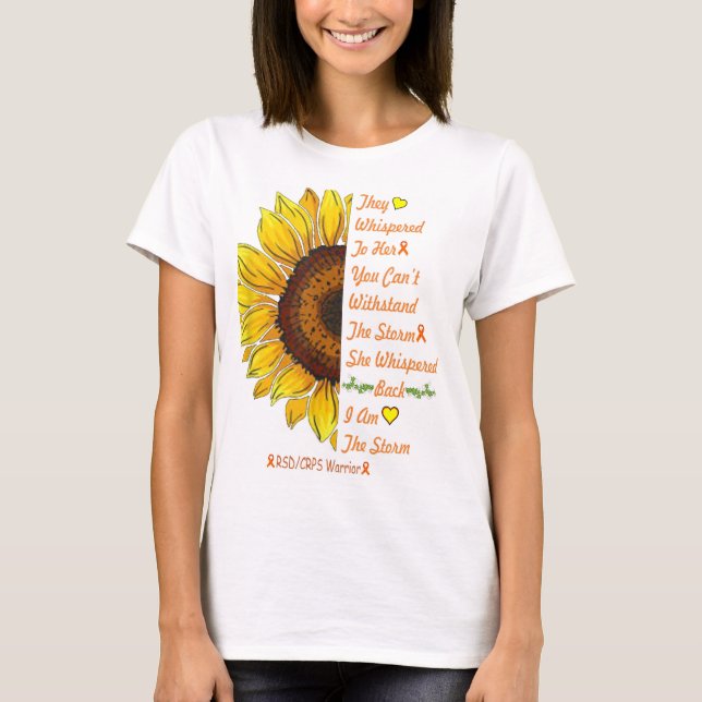 RSD/CRPS Awareness Sunflower T Shirt (Front)