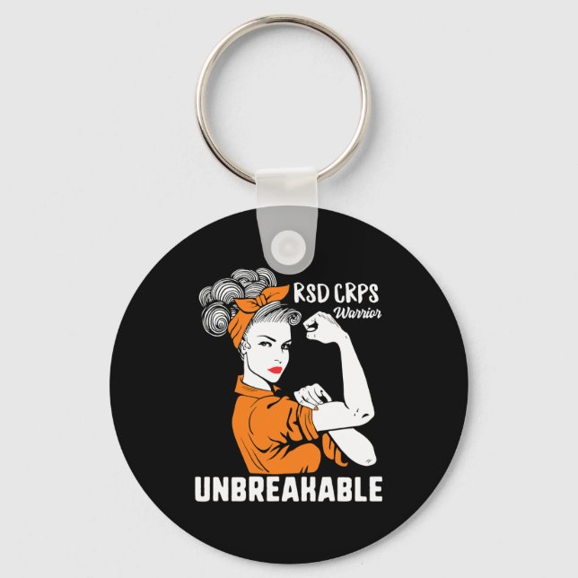 Rsd Crps Awareness Warrior Complex Regional Strong Keychain (Front)
