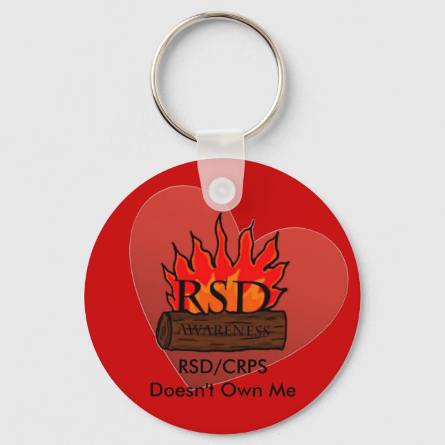 RSD/CRPS Doesn't Own Me Heart Keychain (Front)