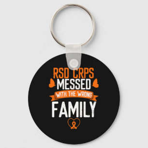 RSD CRPS messed wrong family Orange Ribbon Awarene Keychain