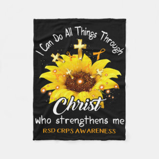 Rsd Crps Warrior I Can Do All Fleece Blanket