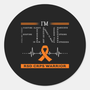 Rsd Crps Warrior I'm Fine  Classic Round Sticker