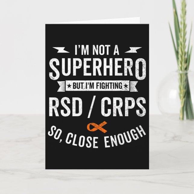 Rsd Crps Warrior Survivor Awareness Support Orange Card (Front)
