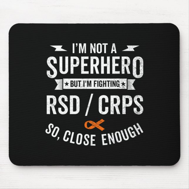 RSD CRPS Warrior Survivor Awareness Support Orange Mouse Pad (Front)