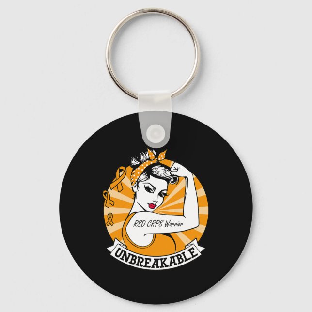 Rsd Crps Warrior Unbreakable Rsd Crps Awareness  Keychain (Front)