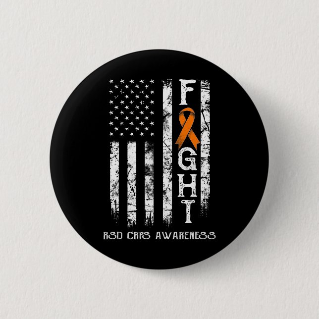 Rsd Crps Warrior Us Flag  2 Inch Round Button (Front)