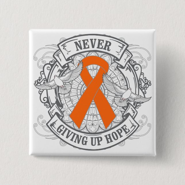RSD Never Giving Up Hope 2 Inch Square Button (Front)