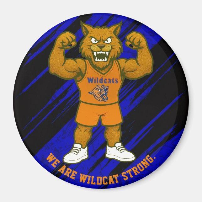RSD WILDCATS SPORTS MAGNET BLEU ET NOIR BG, (Devant)