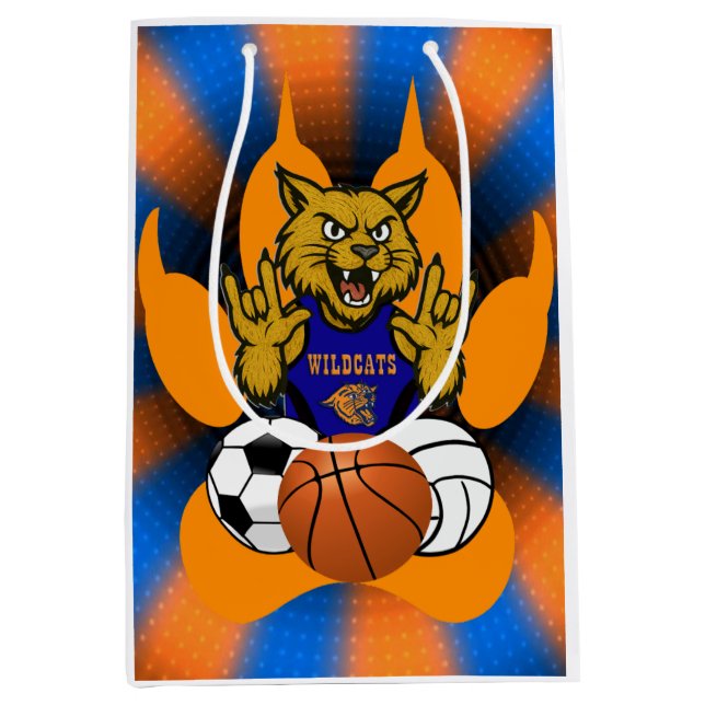 RSD WILDCATS SPORTS WRAPPING PAPER MEDIUM GIFT BAG (Front)