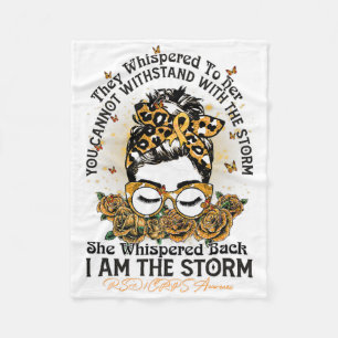 Rsdcrps Awareness I'm The Storm Messy Bun Fighter Fleece Blanket