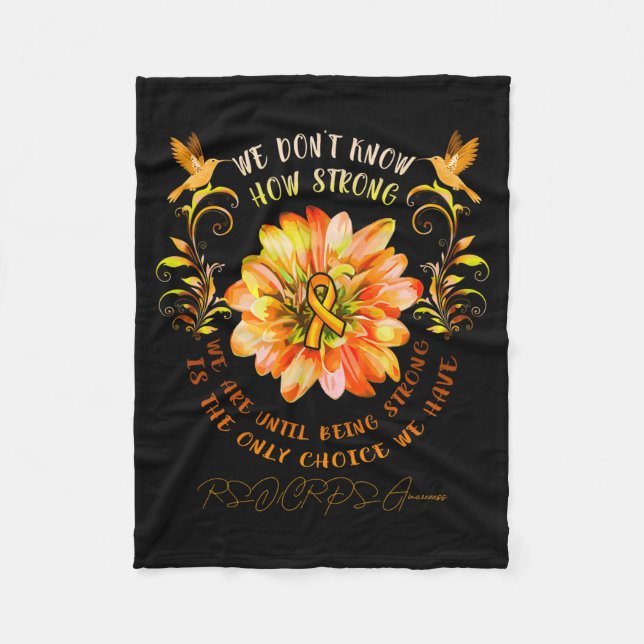 Rsrps Awareness Flower We Dont Know How Strong  Fleece Blanket (Front)