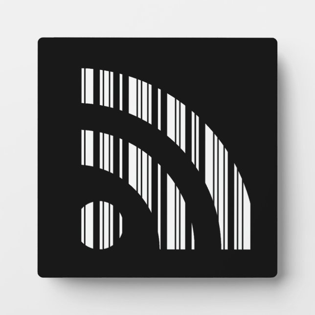RSS FEED BAR CODE Logo Barcode Pattern Design Plaque (Front)
