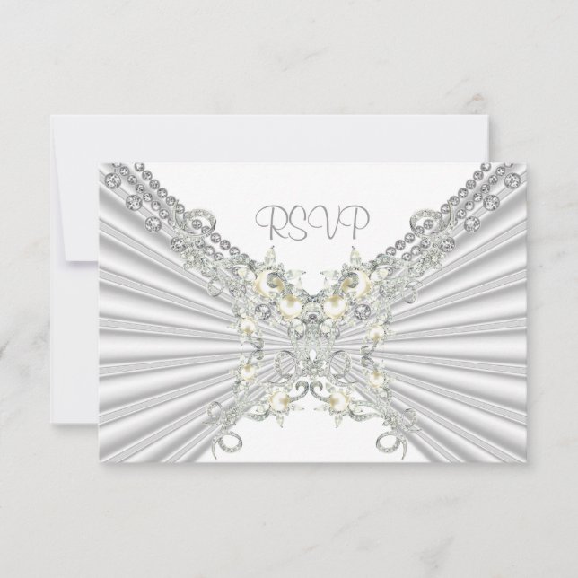 RSVP 25e Anniversaire Blanc Perle Argent Bijou 2 (Devant)